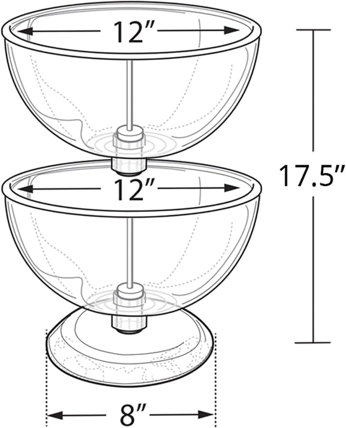 Azar Displays Two-Tier 12" & 12" Bowl Counter Display