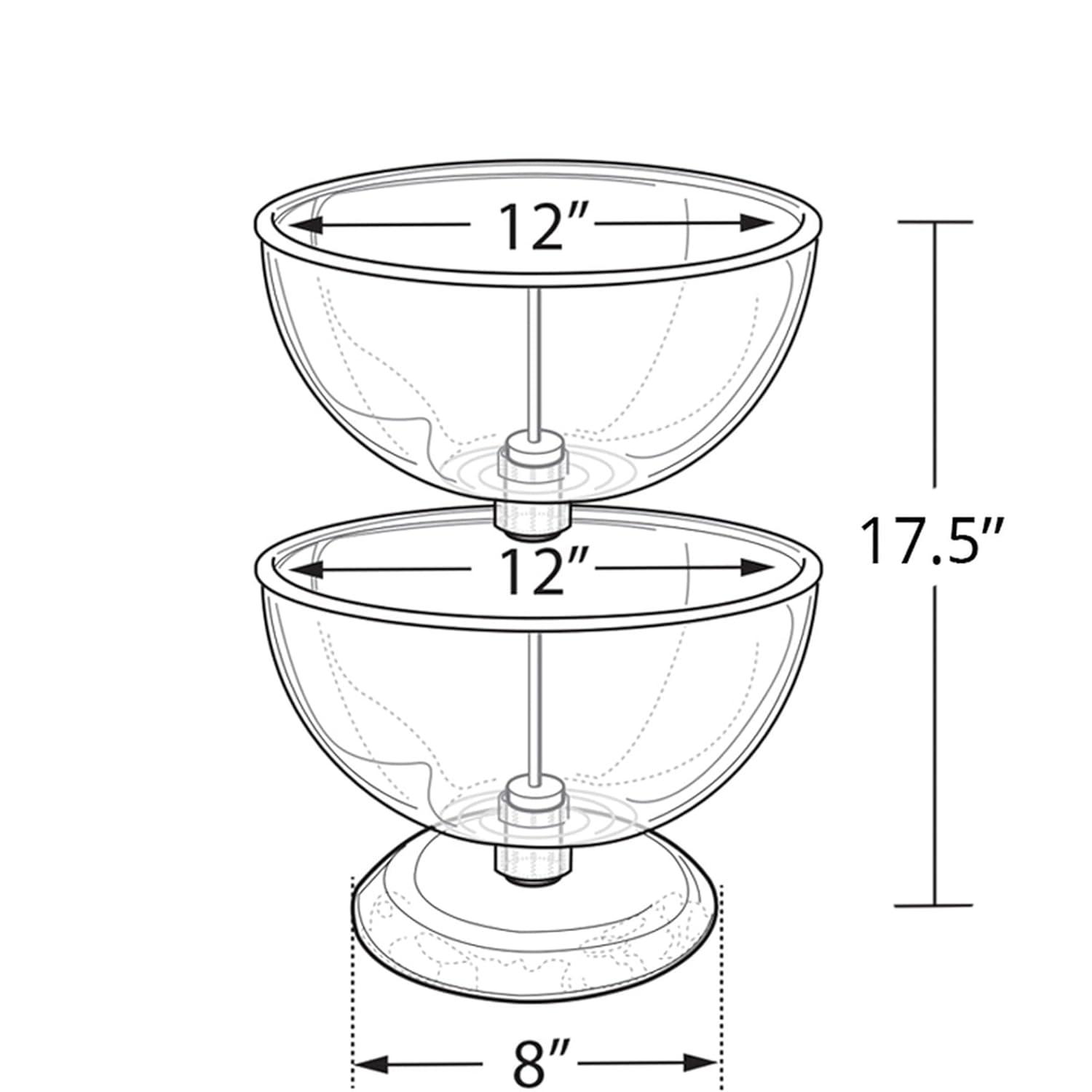 Azar Displays Two-Tier 12" & 12" Bowl Counter Display