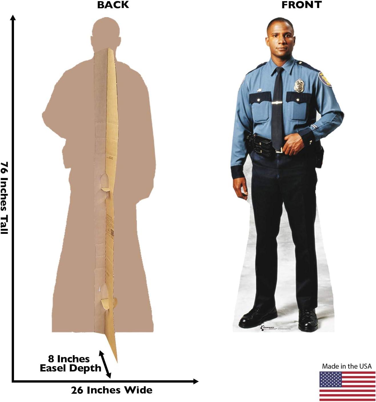 Life-Size Policeman Cardboard Standup with Blue Uniform