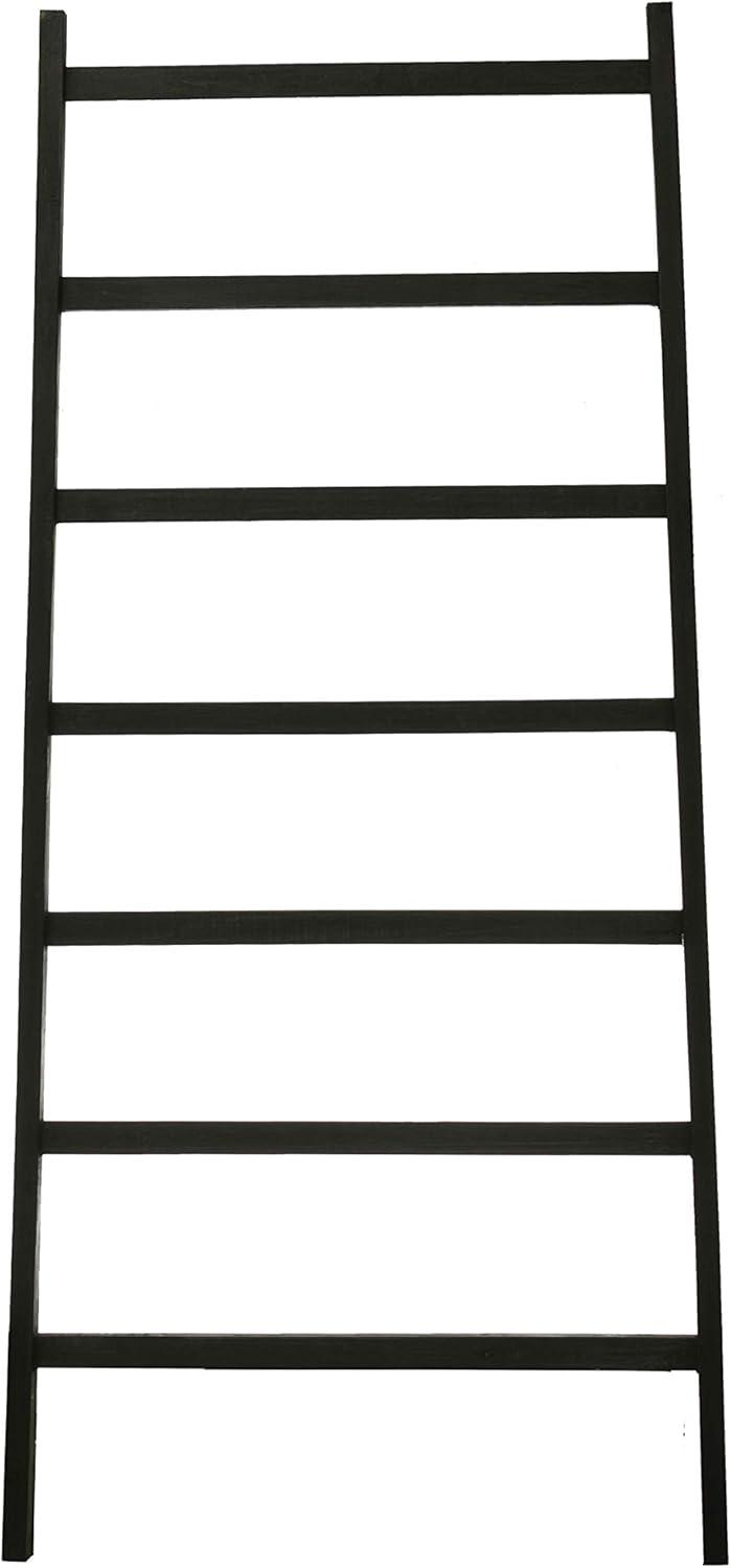 64" H Decorative Fir Wood Ladder with 7 Rungs