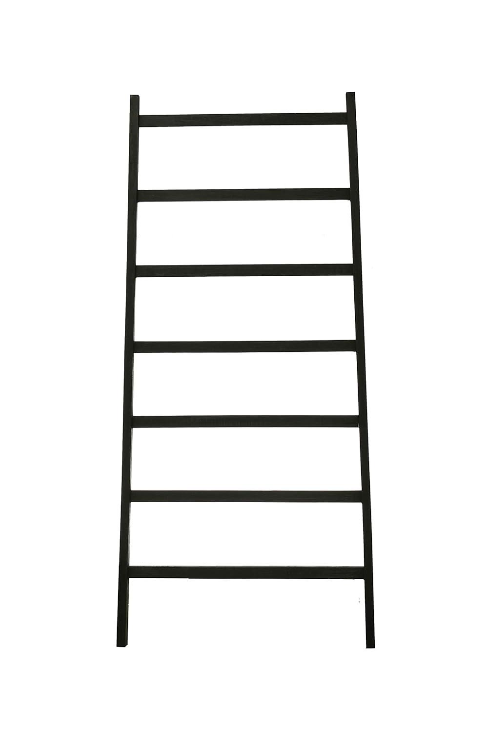 64" H Decorative Fir Wood Ladder with 7 Rungs