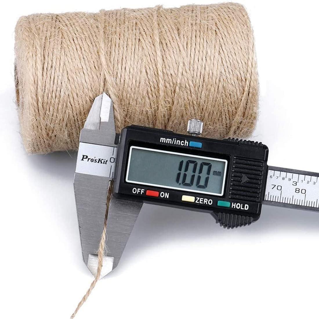 Natural Jute Twine String for Crafts and Gardening, 328 Ft