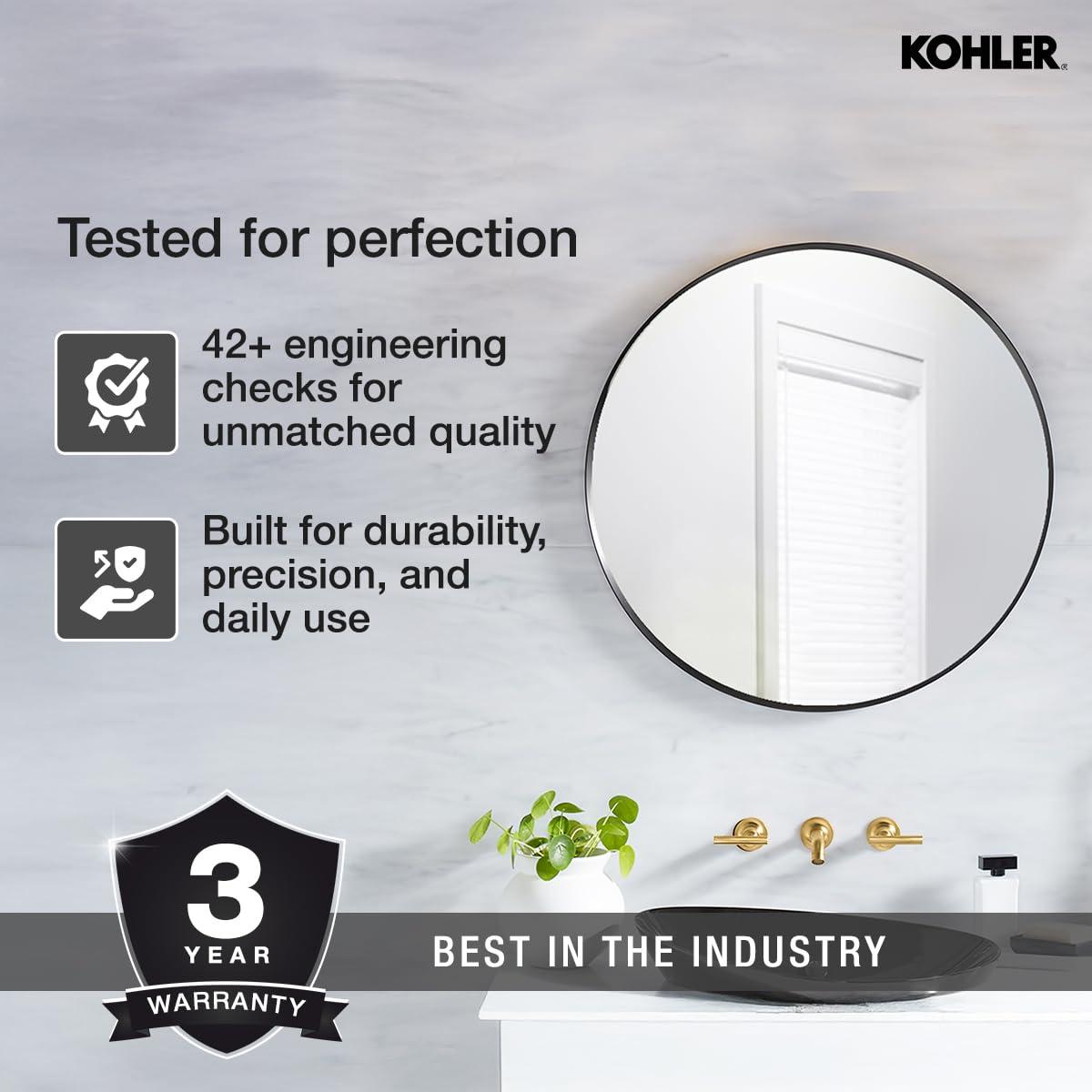 Essential Round Wall Mirror, Bathroom/Vanity Mirror with Frame