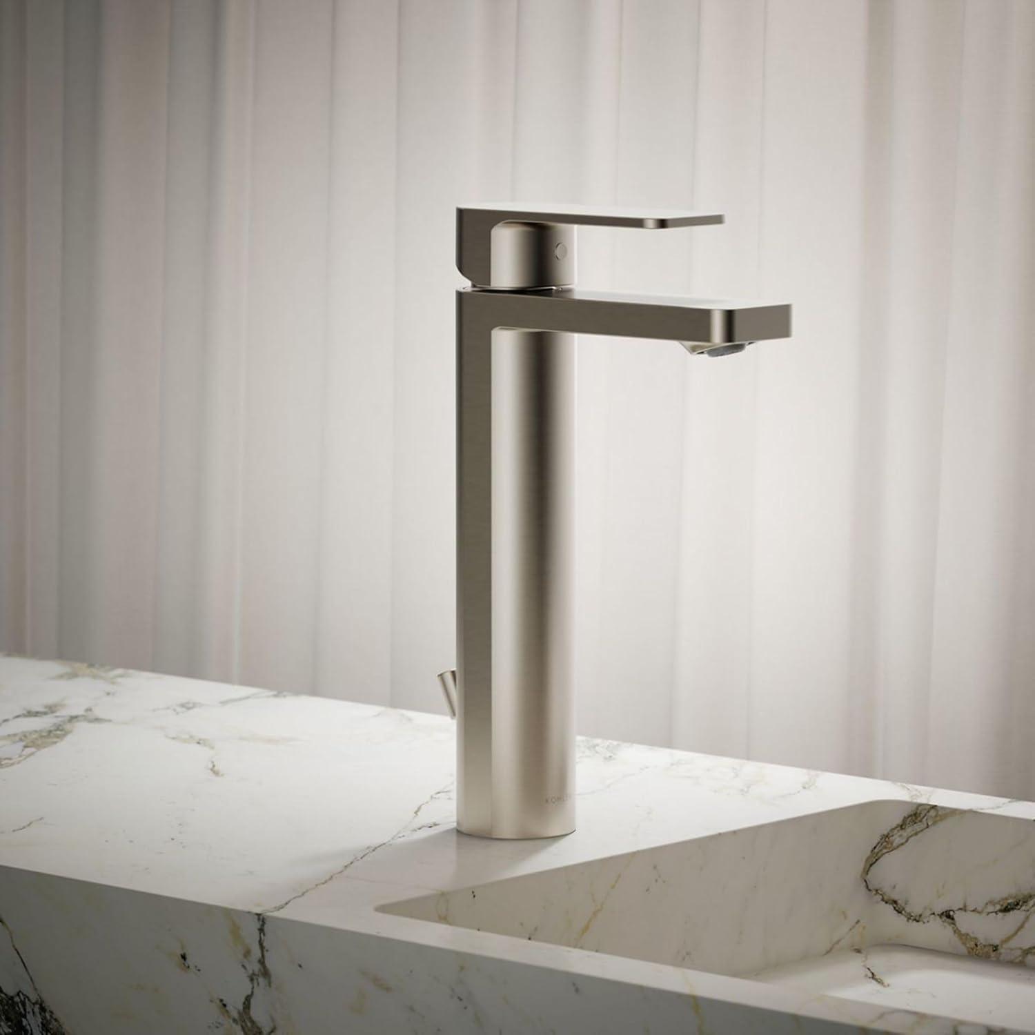 Parallel™ Tall Single-Handle Bathroom Sink Faucet, Single-Hole Faucet with Pop-Up Drain, 1.2 GPM