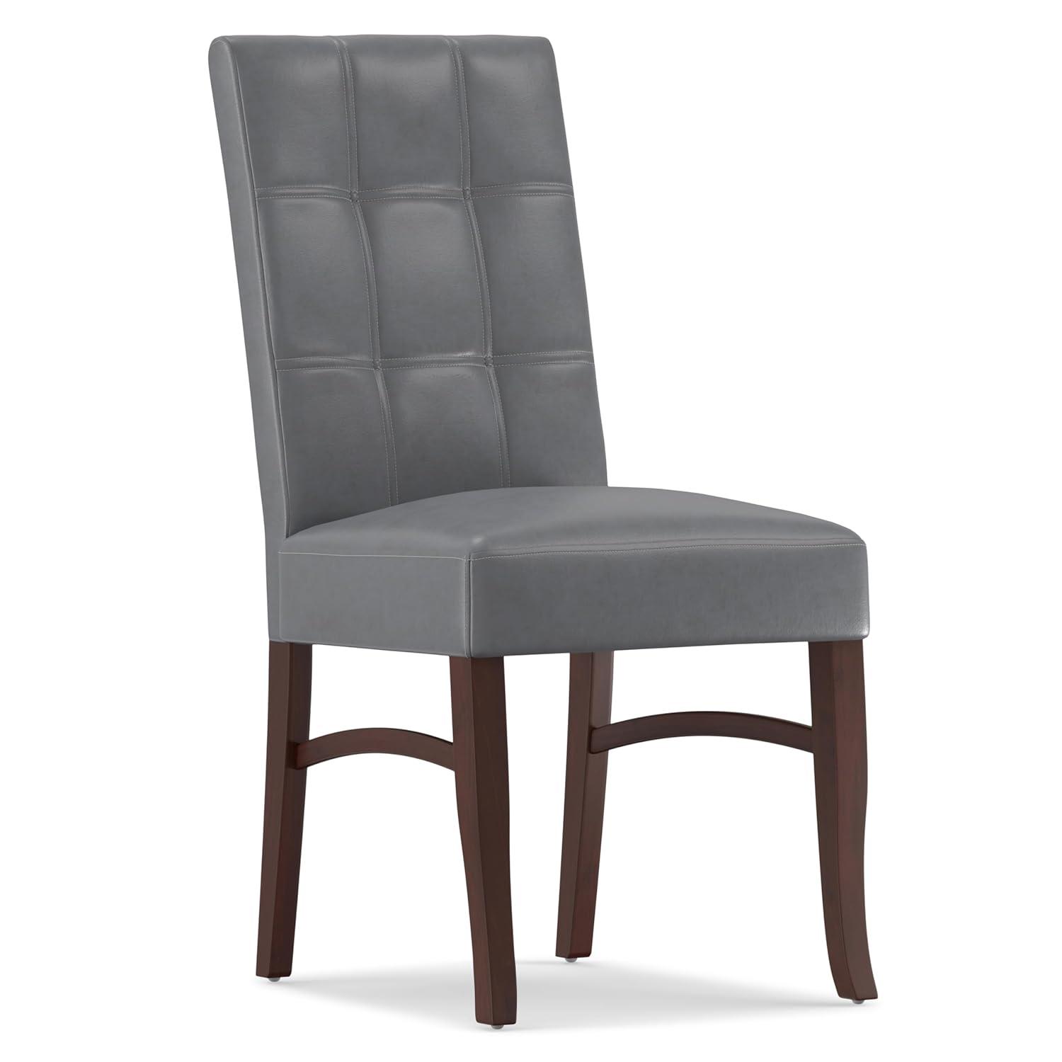 Simpli Home Ezra Dining Chair (Set of 2) in Stone Grey