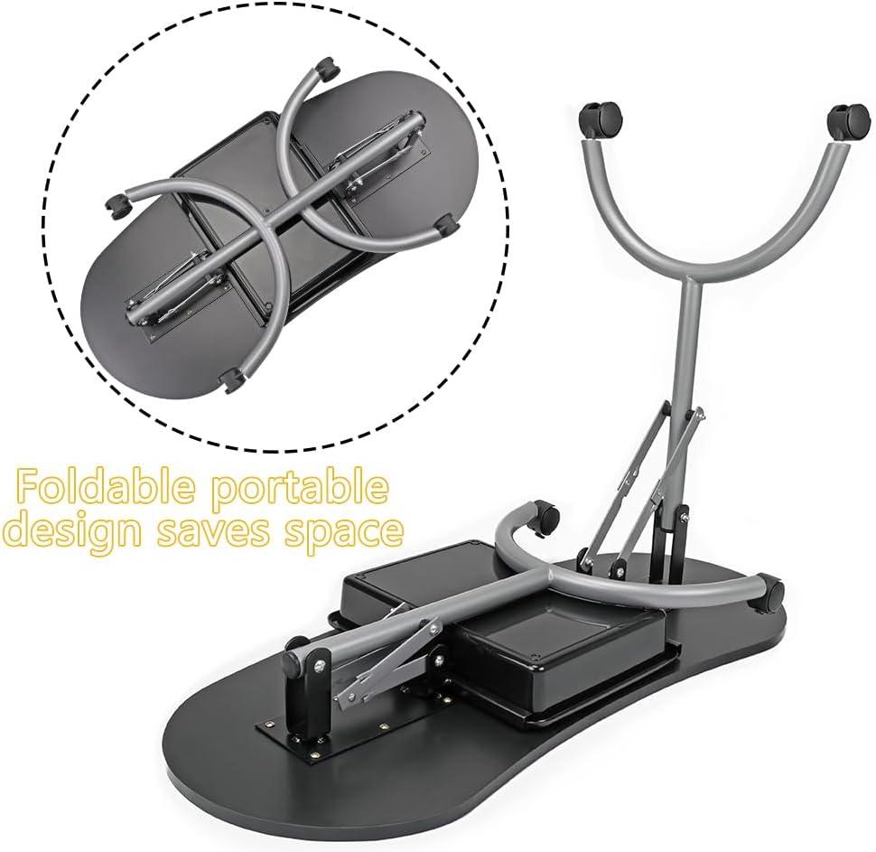 LEIBOU Professional 36''L Portable & Foldable Manicure Table Nail Technician Desk Workstation Manicure Table with Rolling Wheels,Drawer,Sponge,Free Carrying bag (Black)