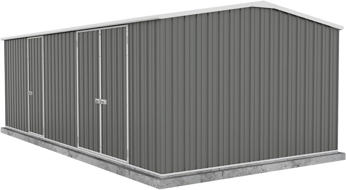 Woodland Gray 20' x 10' Galvanized Steel Metal Workshop Shed