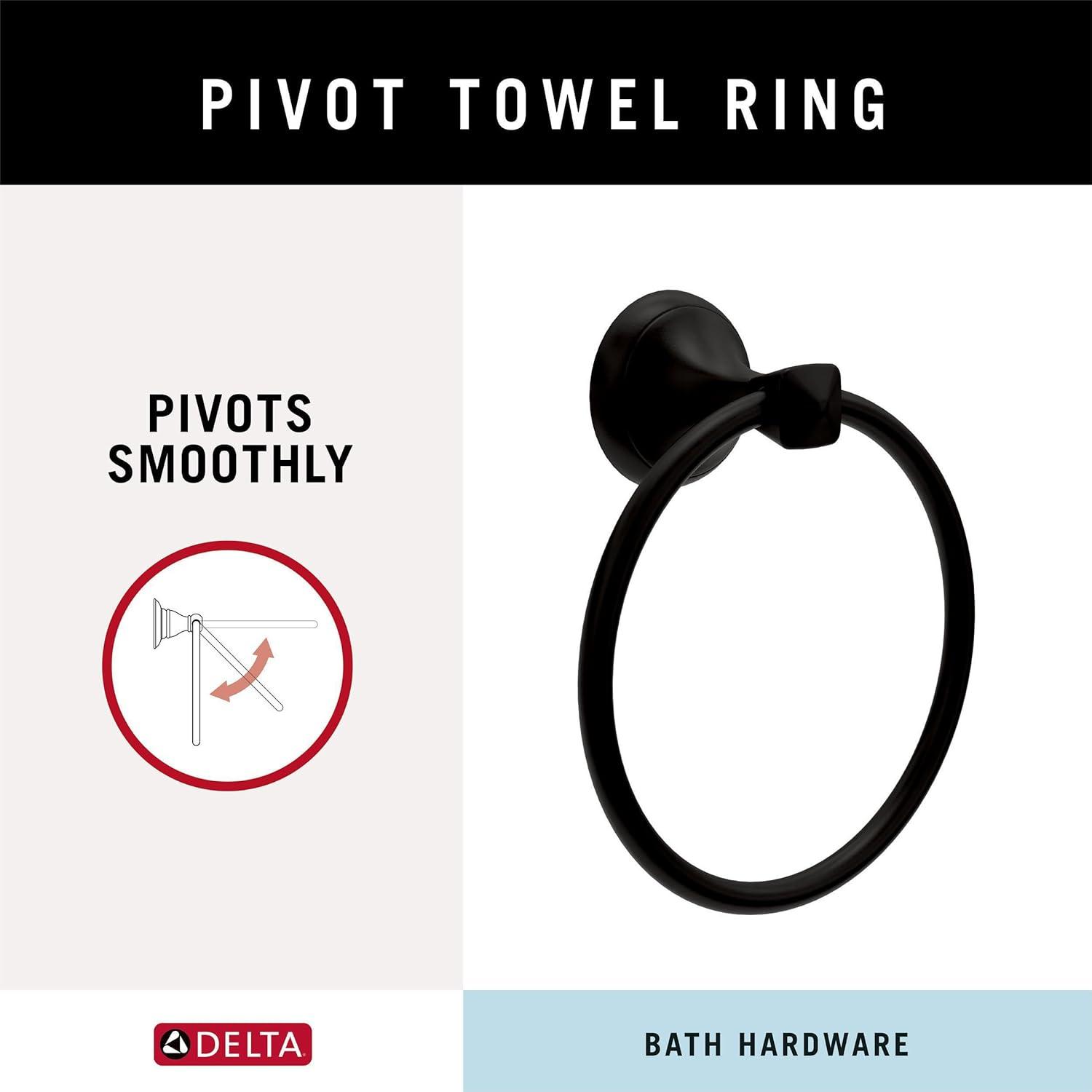 Matte Black Wall Mounted Towel Ring