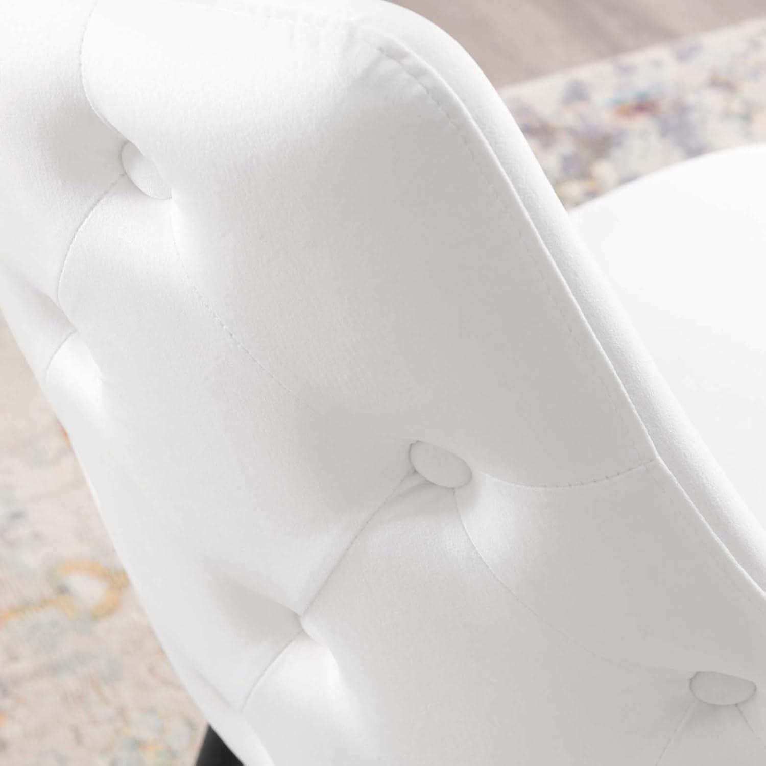 Modway Adorn 17.5" Tufted Performance Velvet Dining Side Chair in White