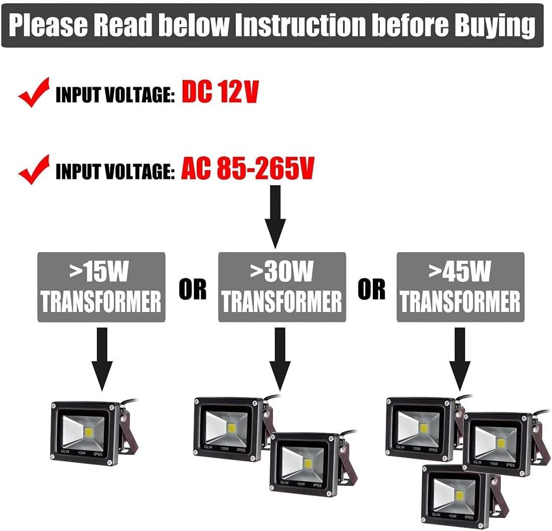 Mini IP65 Waterproof 12V AC/DC LED Flood Light - 10W, 900LM, Daylight White - High-Quality Outdoor L