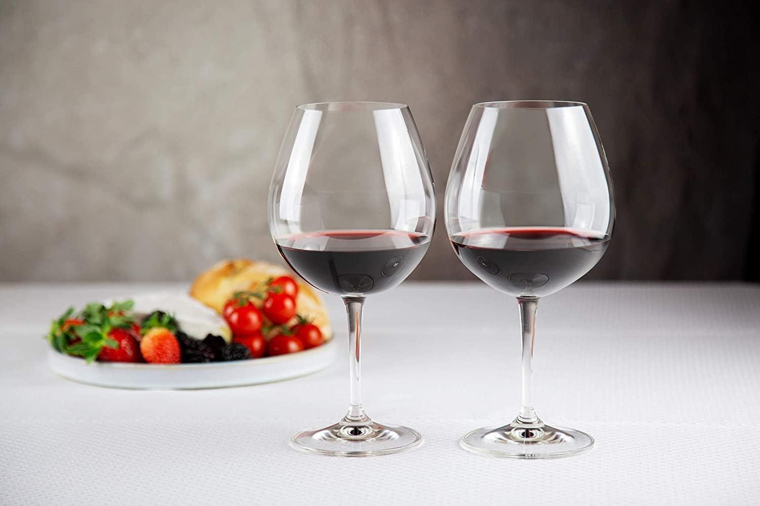 Nachtmann ViVino Crystal Burgundy Wine Glasses, Set of 4