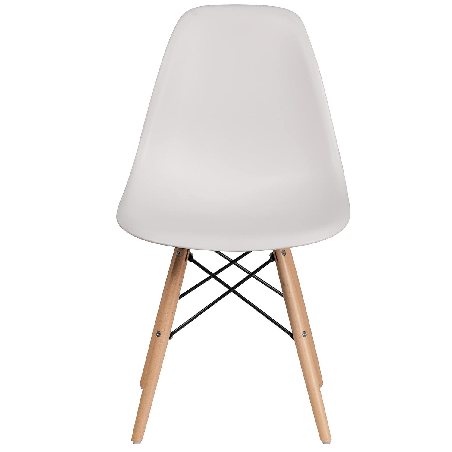 Flash Furniture Chair with Wooden Legs for Versatile Kitchen, Dining Room, Living Room, Library or Desk Use (Set of 2)