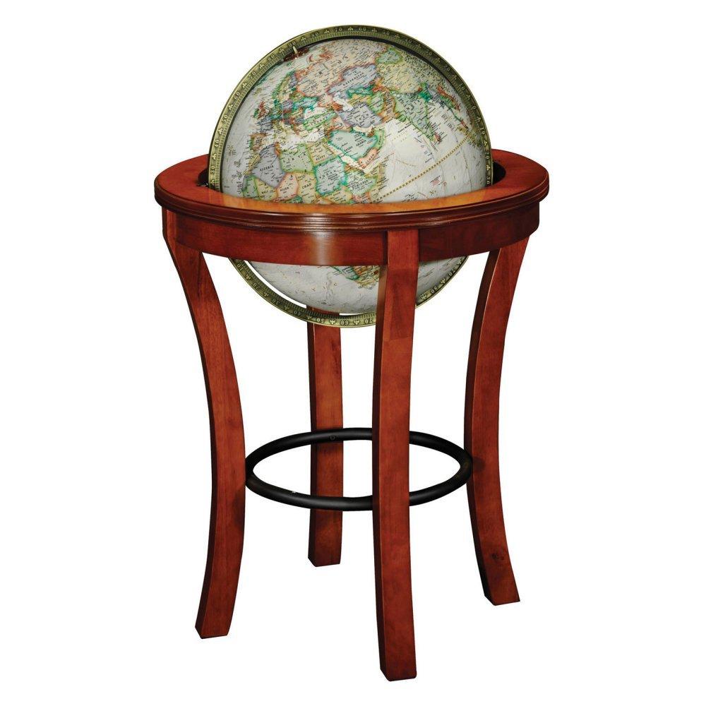 Garrison 16" Maple & Walnut Finish Transitional Floor Globe