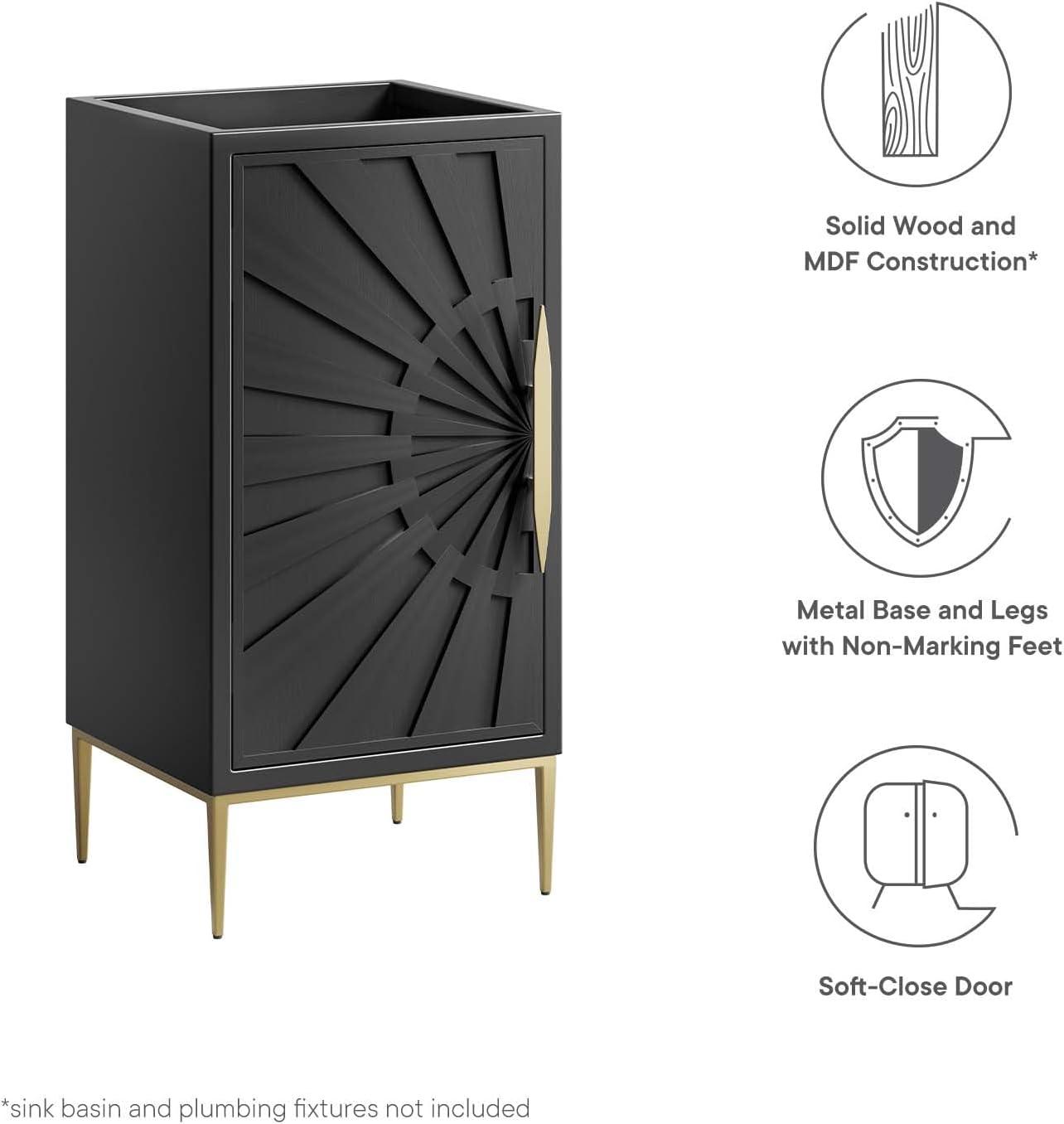 Modway Modway 16.5" Single Bathroom Vanity Base Only in Black