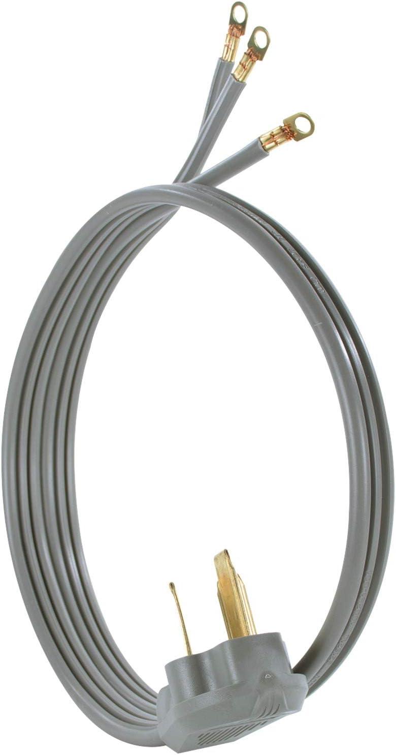 Gray 4 ft 40-Amp 3-Wire Range Power Cord