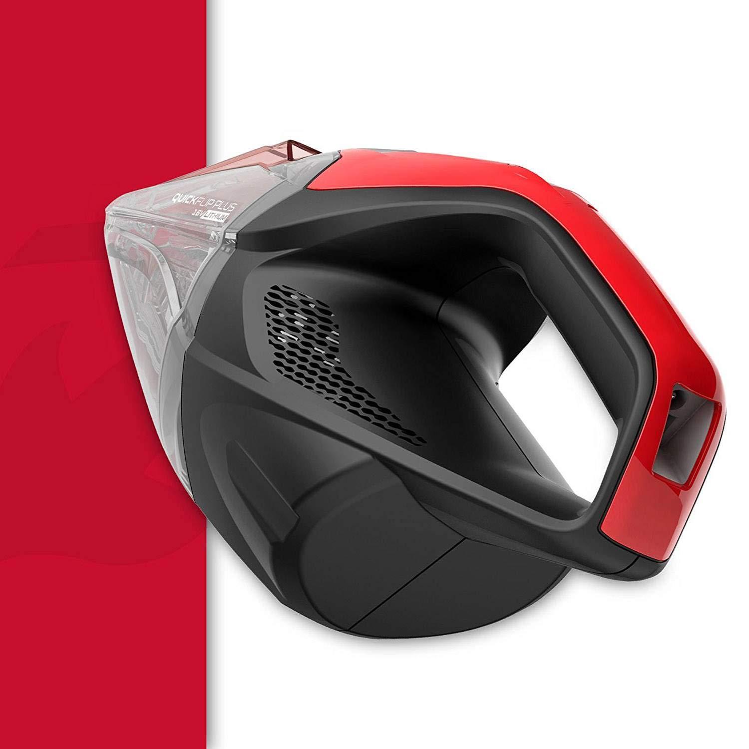 Dirt Devil QuickFlip Plus 16V Cordless Handheld Vacuum Cleaner, Powerful Suction, Lightweight, Includes Quick Flip Crevice Tool, Stair & Upholstery Tool, Rechargeable Battery, Portable Vacuum Cleaner
