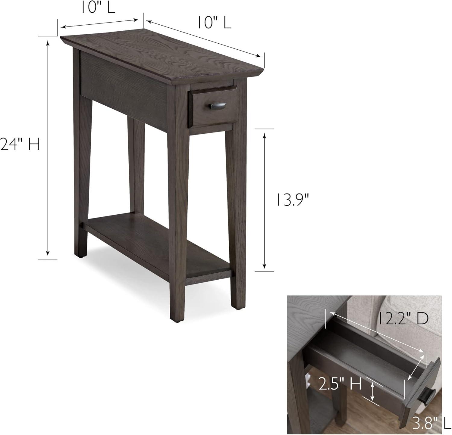 Leick Home Favorite Finds Recliner Table Smoke Gray