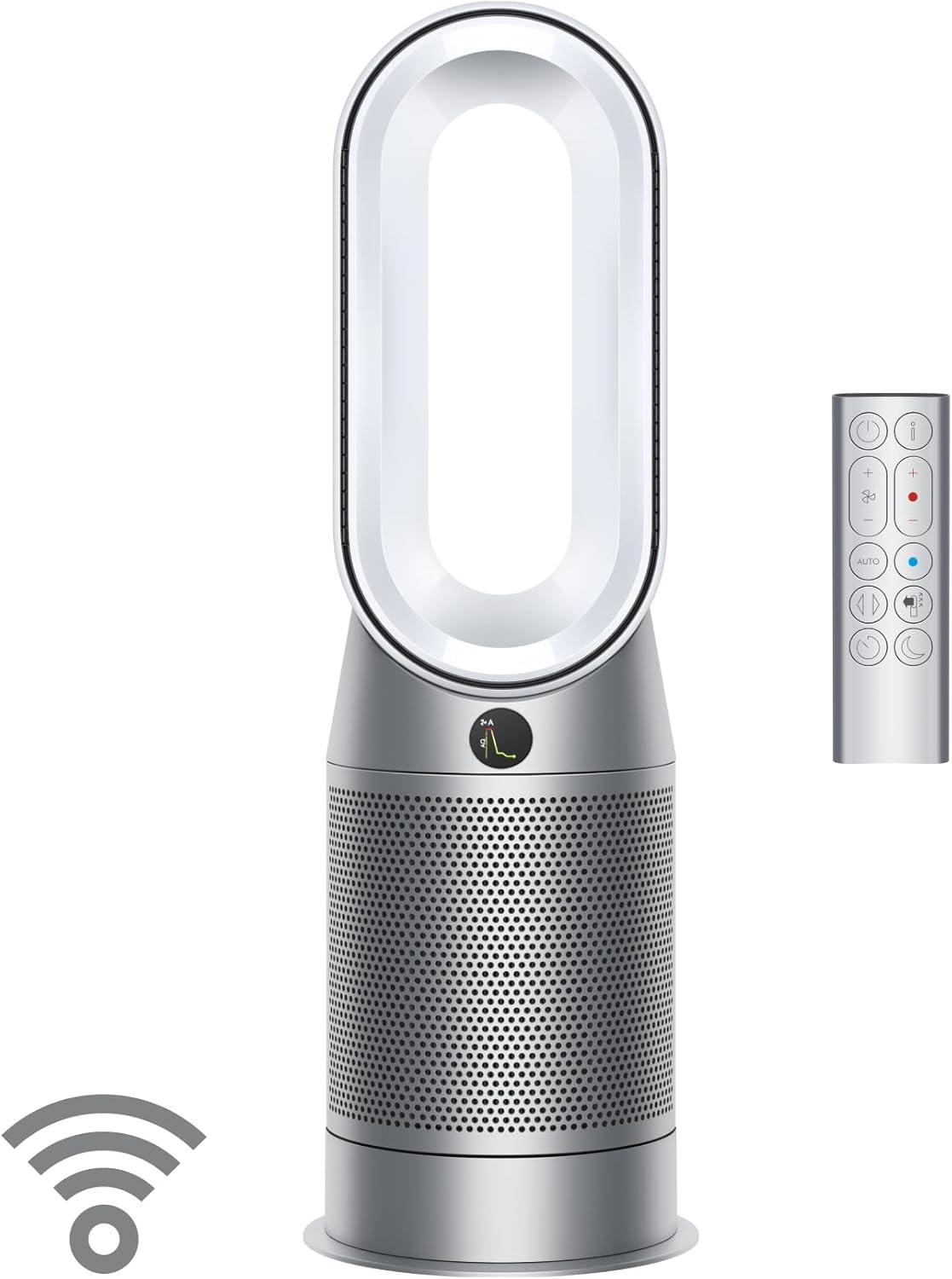 Dyson Hot and Cool Purifier HP07: HEPA Filter, Electric Fan & Heater Combo, White/Silver, CARB Certified