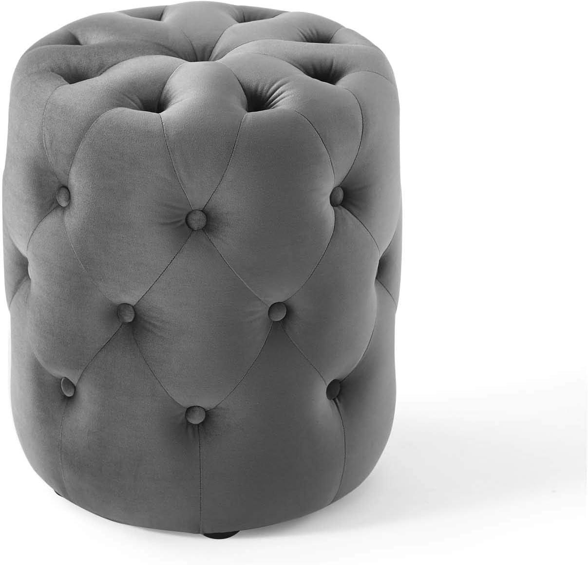 Modway Amour Tufted Button Round Performance Velvet Ottoman