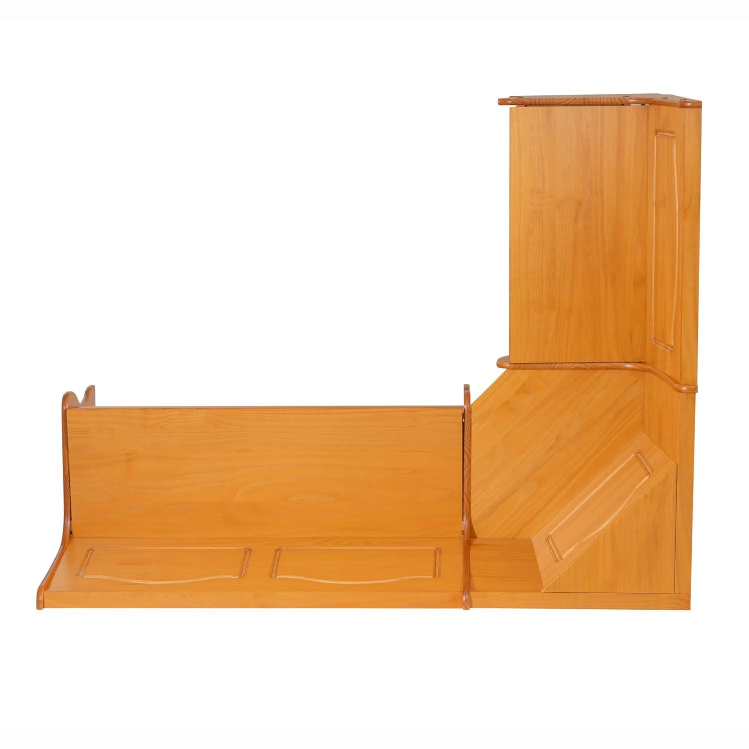 Chelsea Traditional Wood Farmhouse Breakfast Nook Corner Unit Honey - Linon