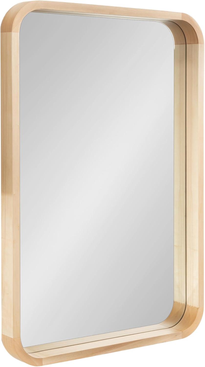 Kate & Laurel All Things Decor Hutton Wood Framed Radius Rectangle Decorative Wall Mirror