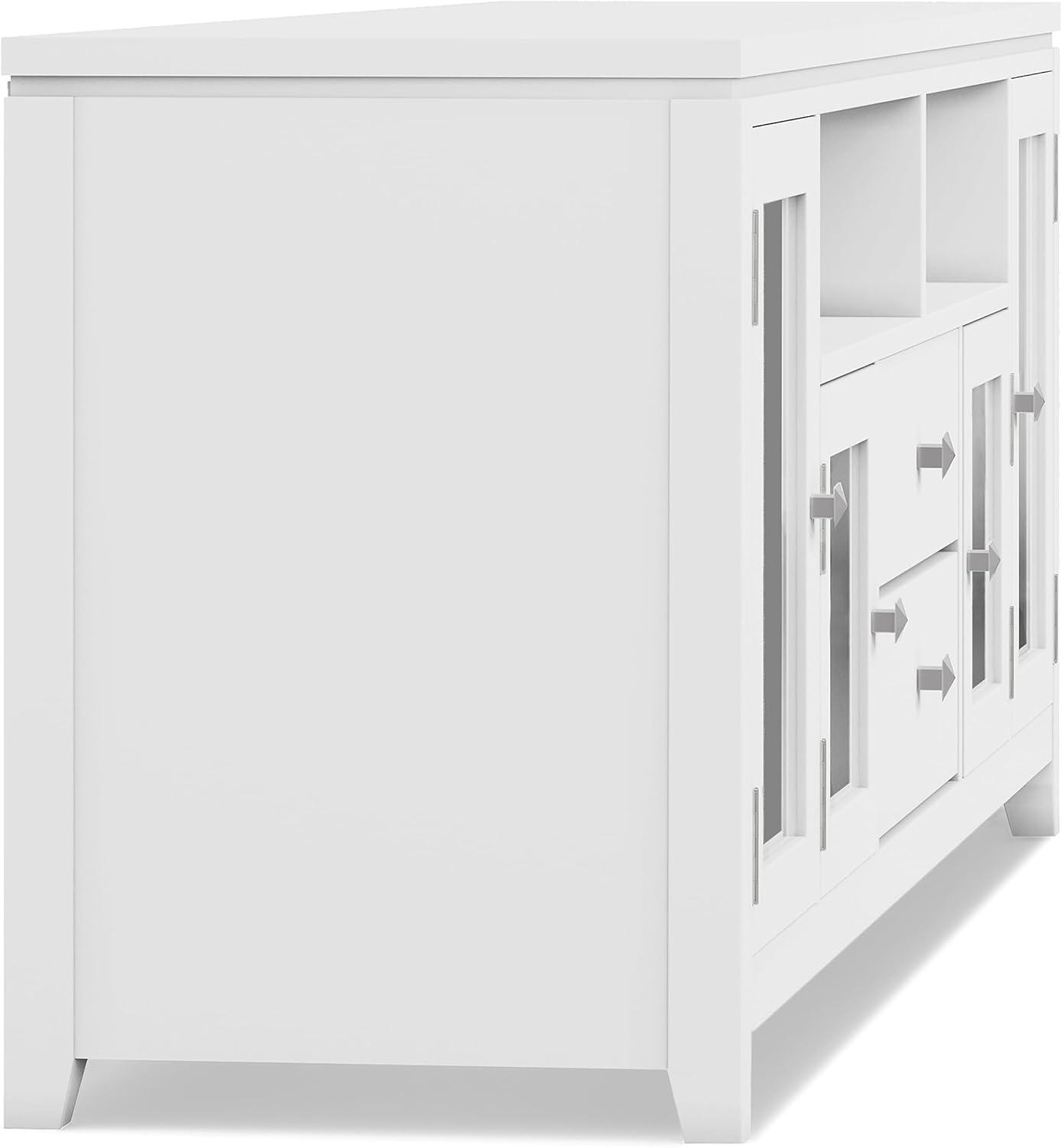 Simpli Home Cosmopolitan SOLID WOOD 72 inch Wide TV Media Stand For TVs up to 80 inches