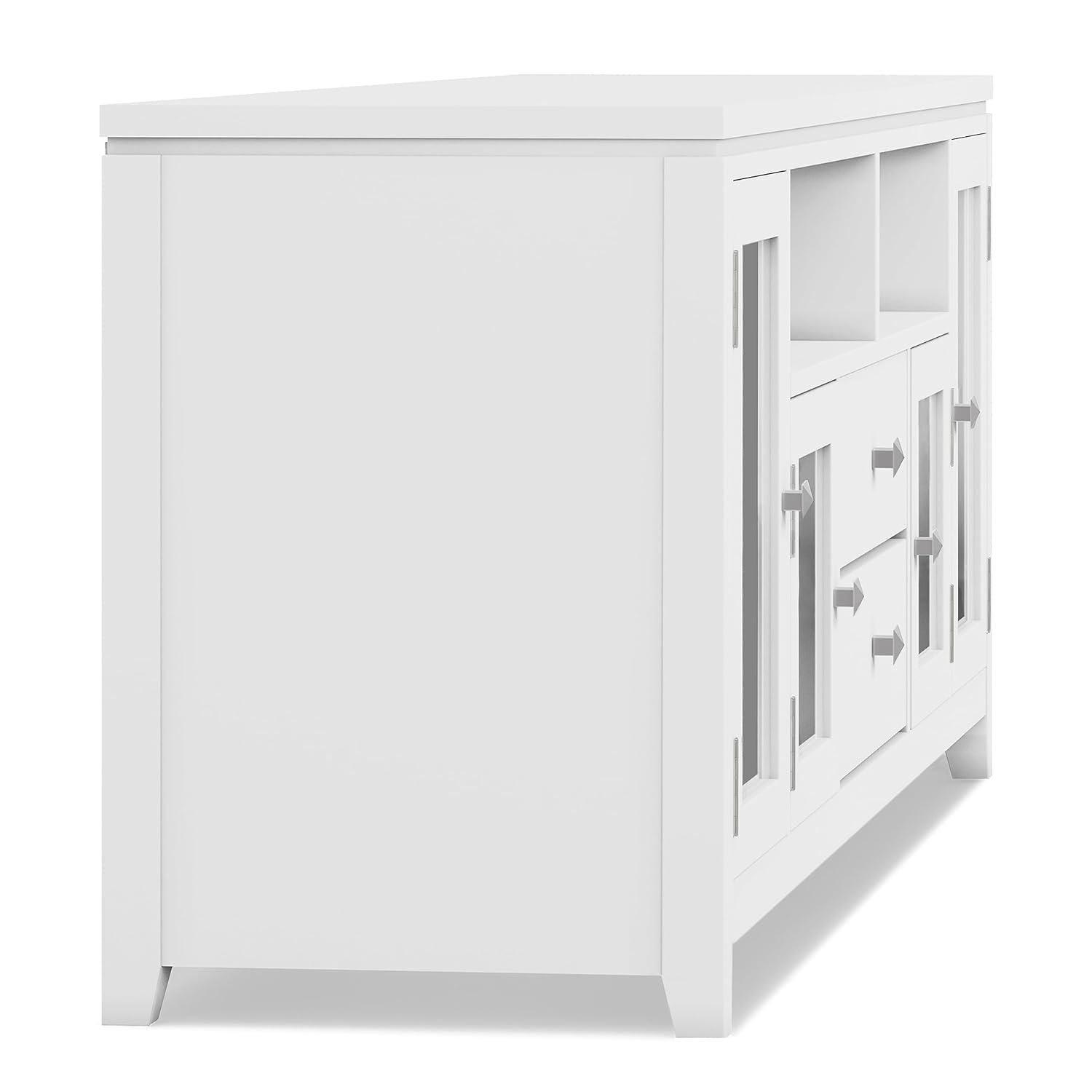 Simpli Home Cosmopolitan SOLID WOOD 72 inch Wide TV Media Stand For TVs up to 80 inches