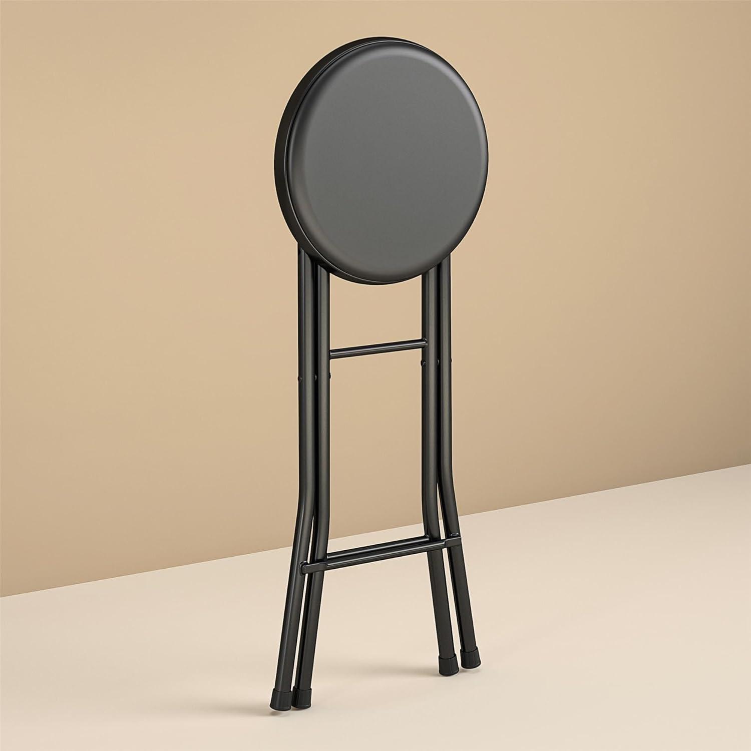 Mainstays 24" Vinyl Padded Folding Stool, Black