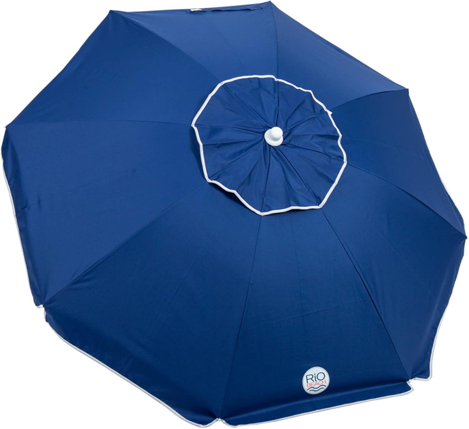 Rio Blue 7 ft Beach Umbrella with Sand Anchor