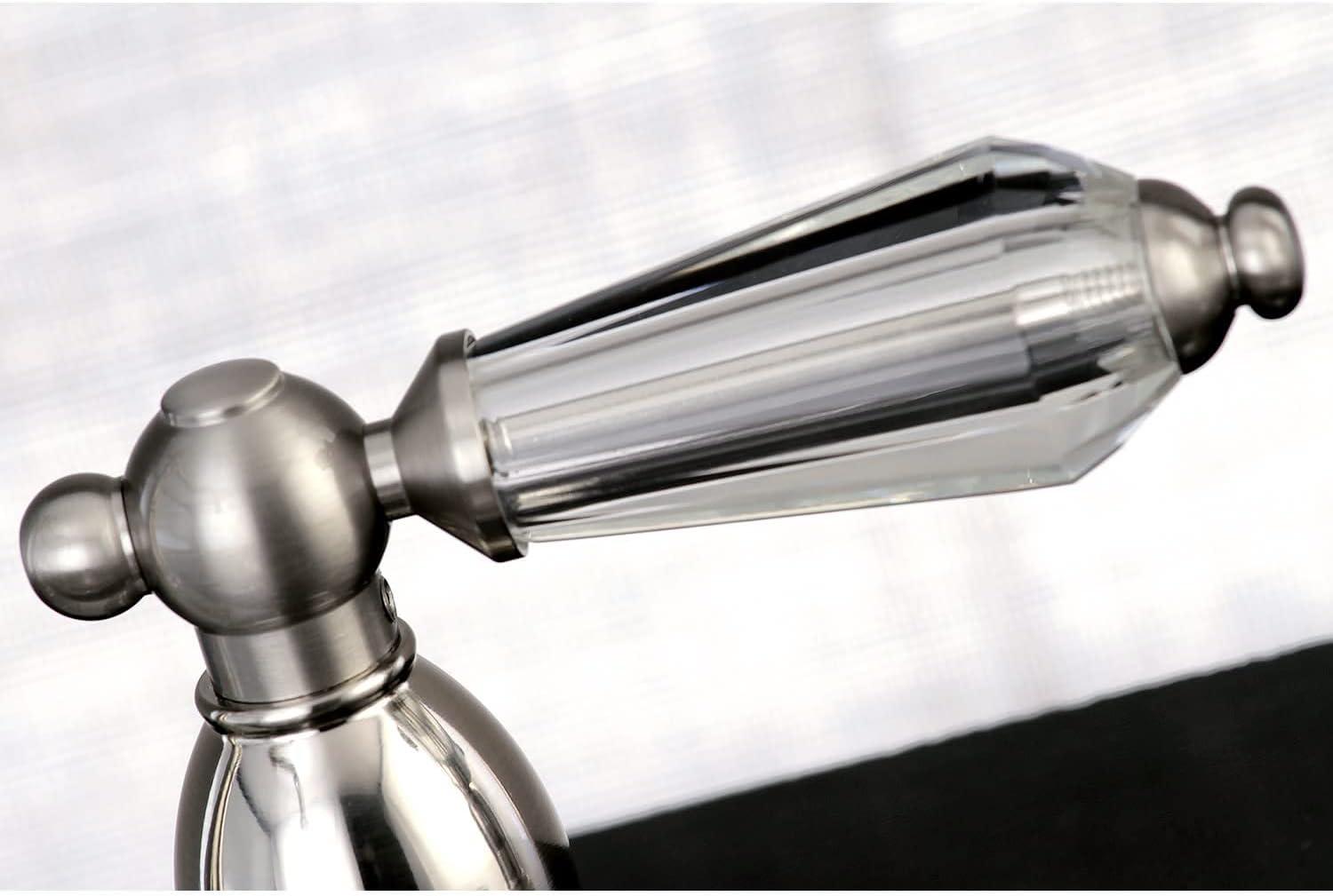 Kingston Brass Wilshire Two-Handle 4-Hole 8" Centerset Kitchen Faucet with Brass Side Sprayer