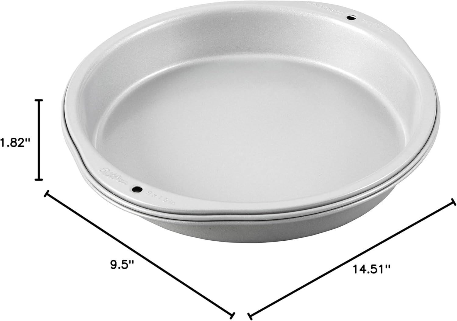 Wilton Recipe Right Non-Stick 9-Inch Round Cake Pans Set, 2-Piece, Steel