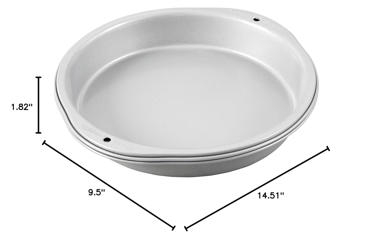 Wilton Recipe Right Non-Stick 9-Inch Round Cake Pans Set, 2-Piece, Steel