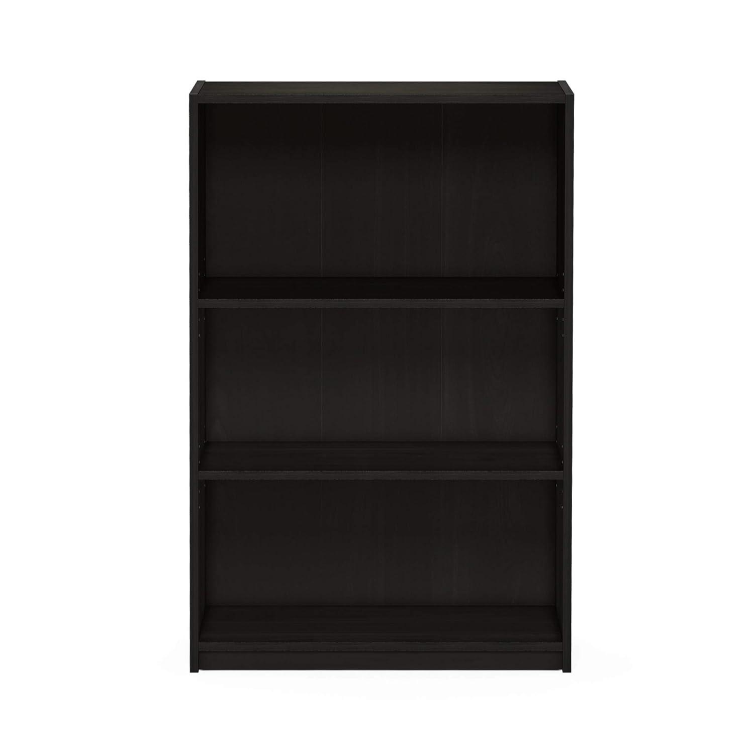 Furinno Easy Assembly 3 Cube Decorative Bookshelf Storage Display Cabinet 3-Tier Multi-functional Open Shelf,Espresso
