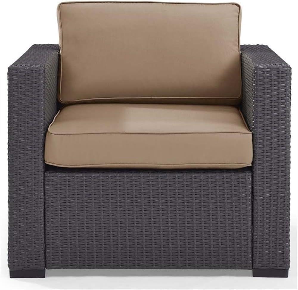 Biscayne Outdoor Wicker Armchair - Mocha - Crosley