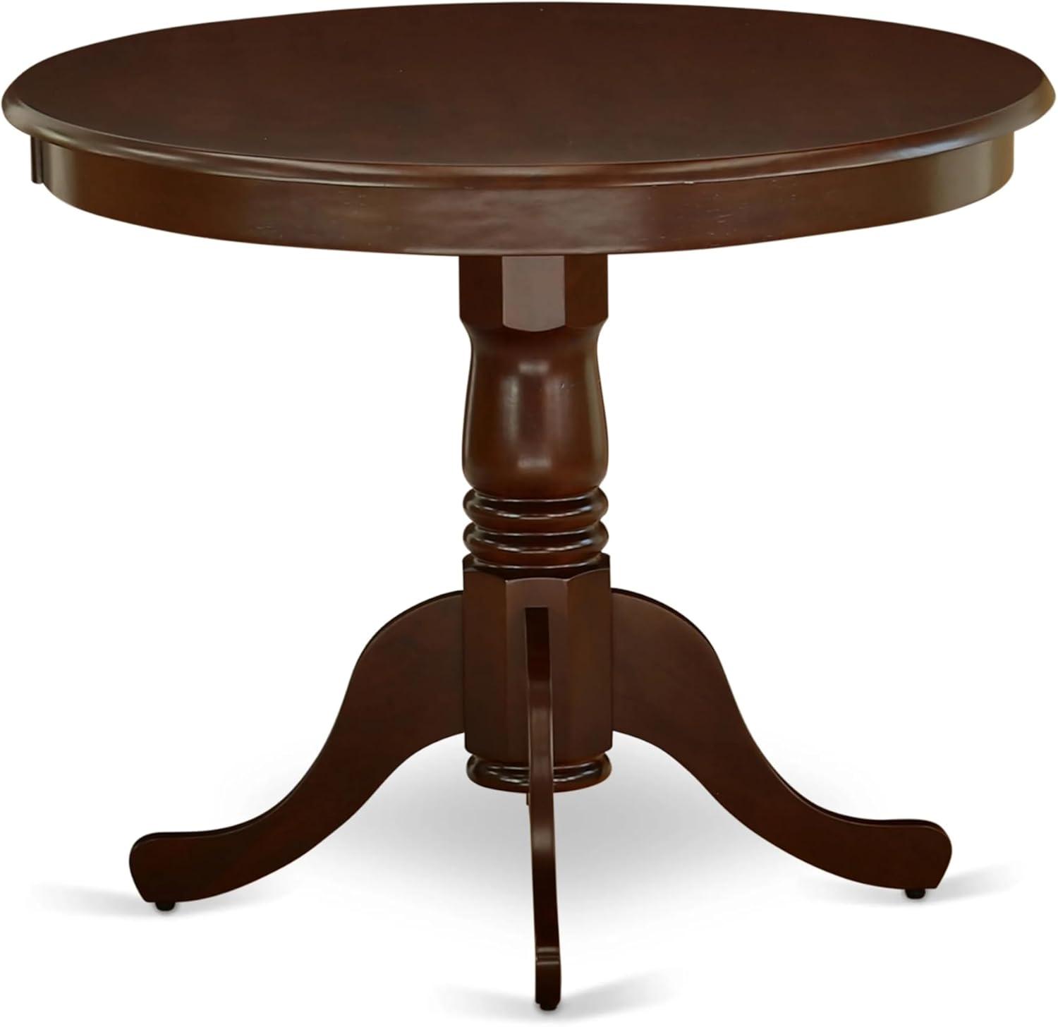 East West Furniture Antique 5-piece Wood Dining Set in Mahogany/Coffee