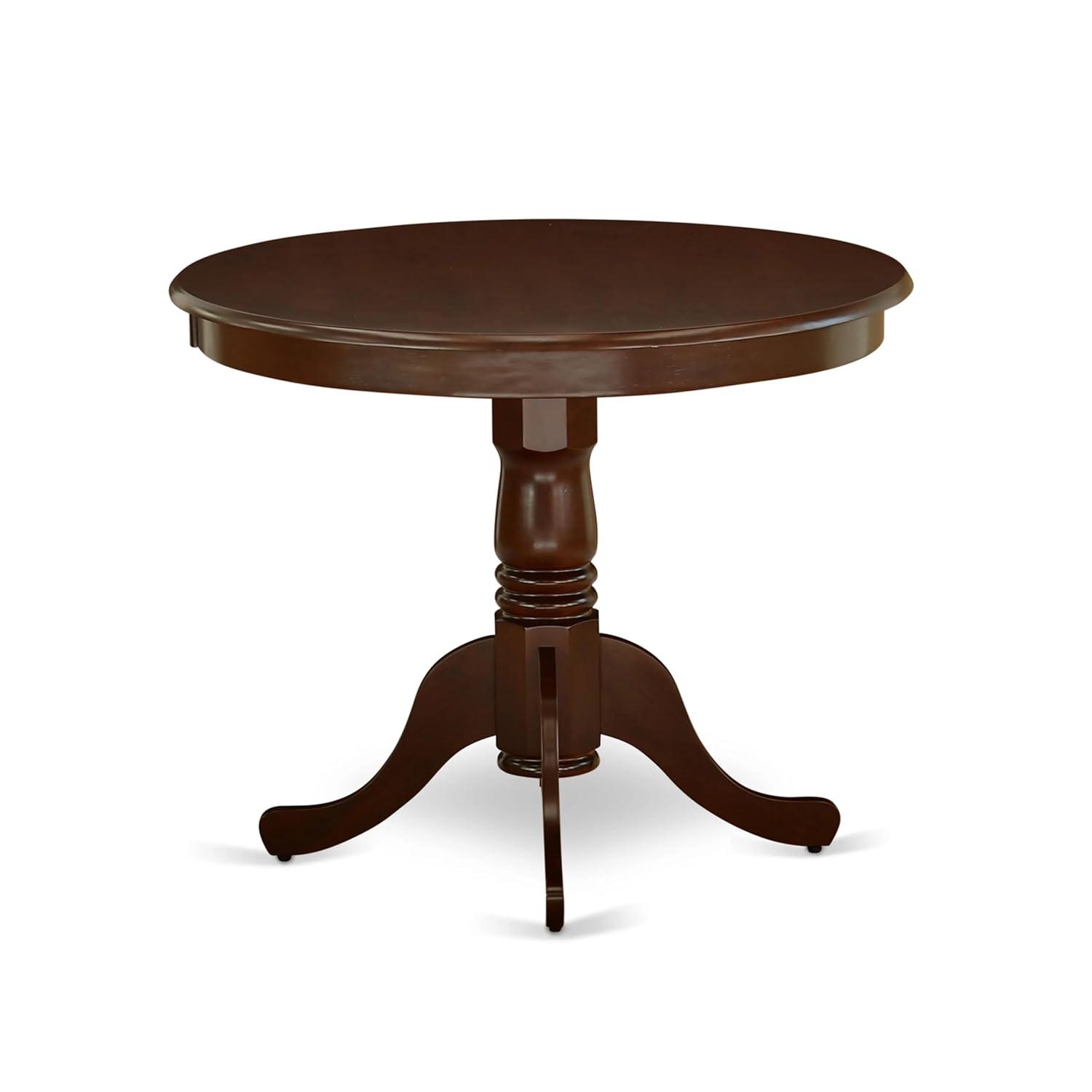 East West Furniture Antique 5-piece Wood Dining Set in Mahogany/Coffee