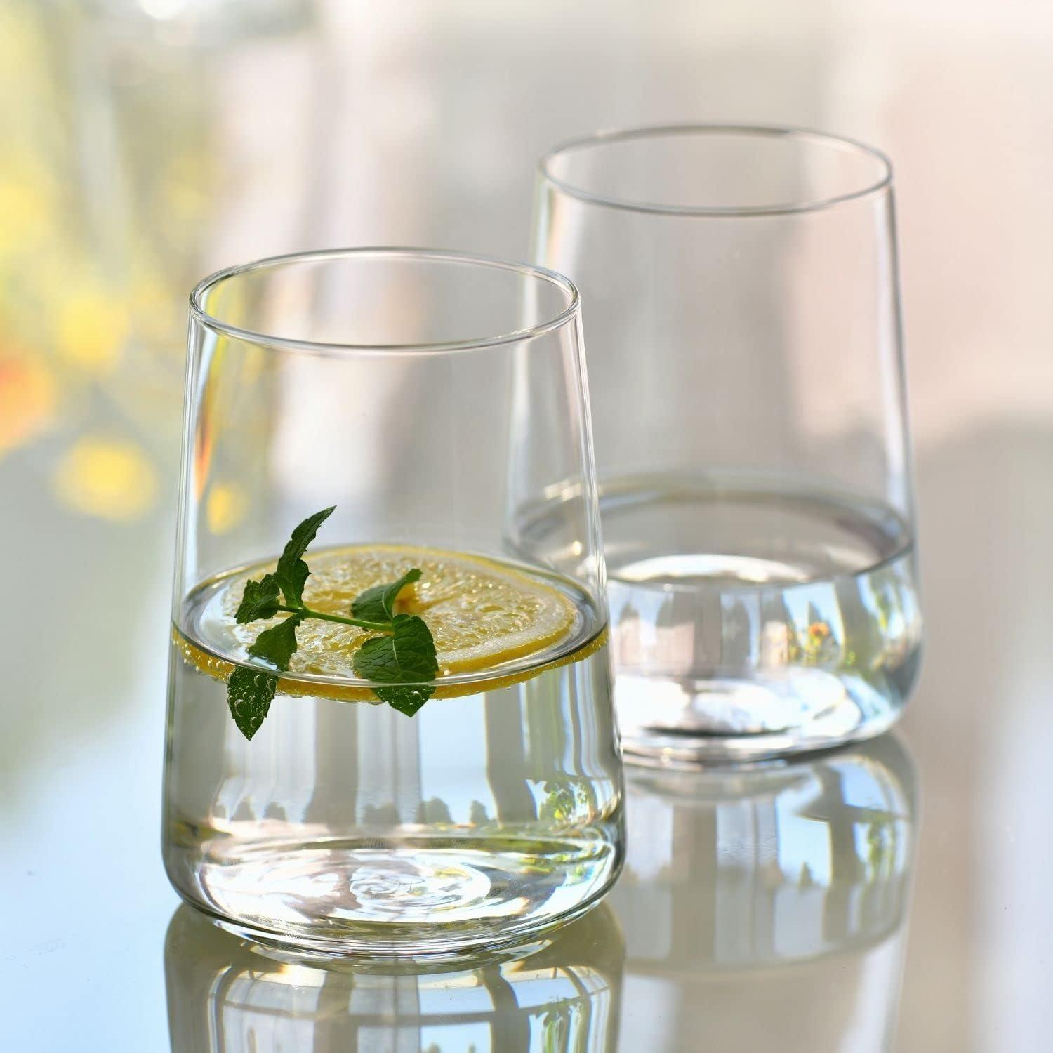 Krosno Water Glasses, Set of 6, Capacity 20 fl oz, Infinity Collection, Thin Highball Glasses,Clear Tall Glass Cups For Water, Juice, Drinks, and Cocktails, Dishwasher Safe, Made in Europe