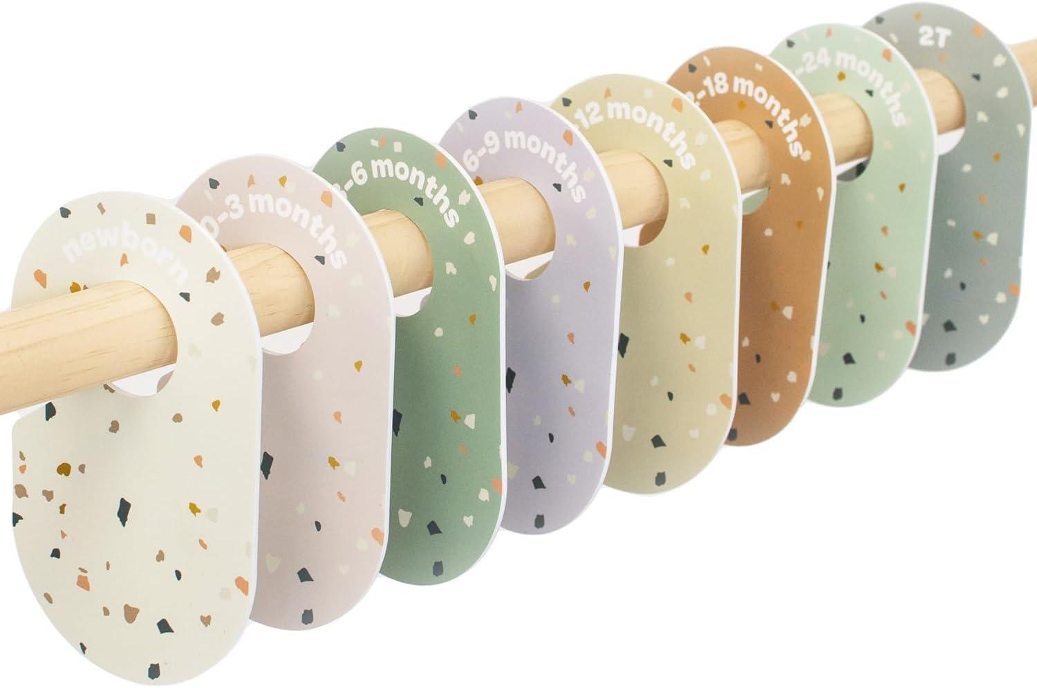 3 Sprouts Baby Closet Dividers (Newborn To 24 Months) – Pack Of 8 - Terrazzo