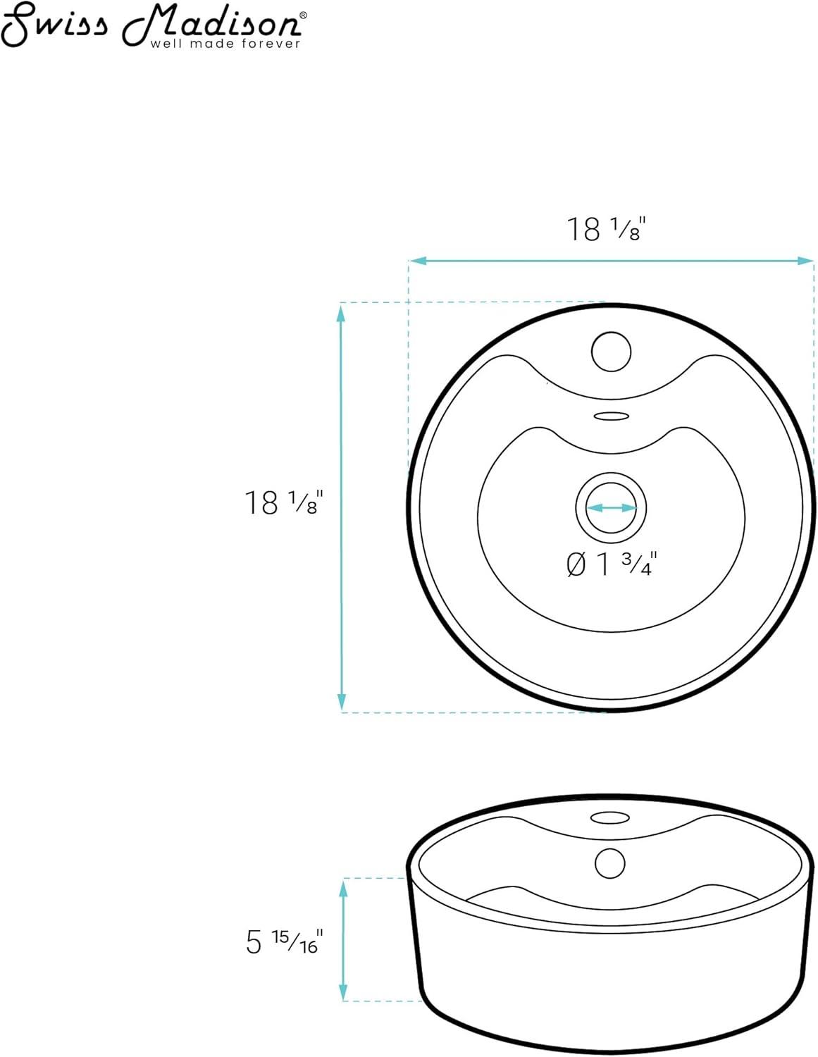 Trocadéro Round Vessel Sink with Faucet Mount