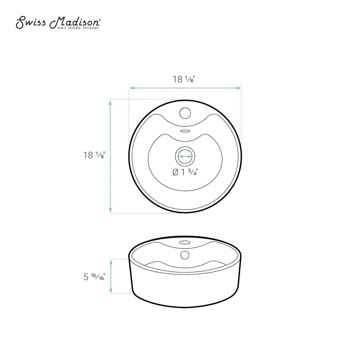 Trocadéro Round Vessel Sink with Faucet Mount