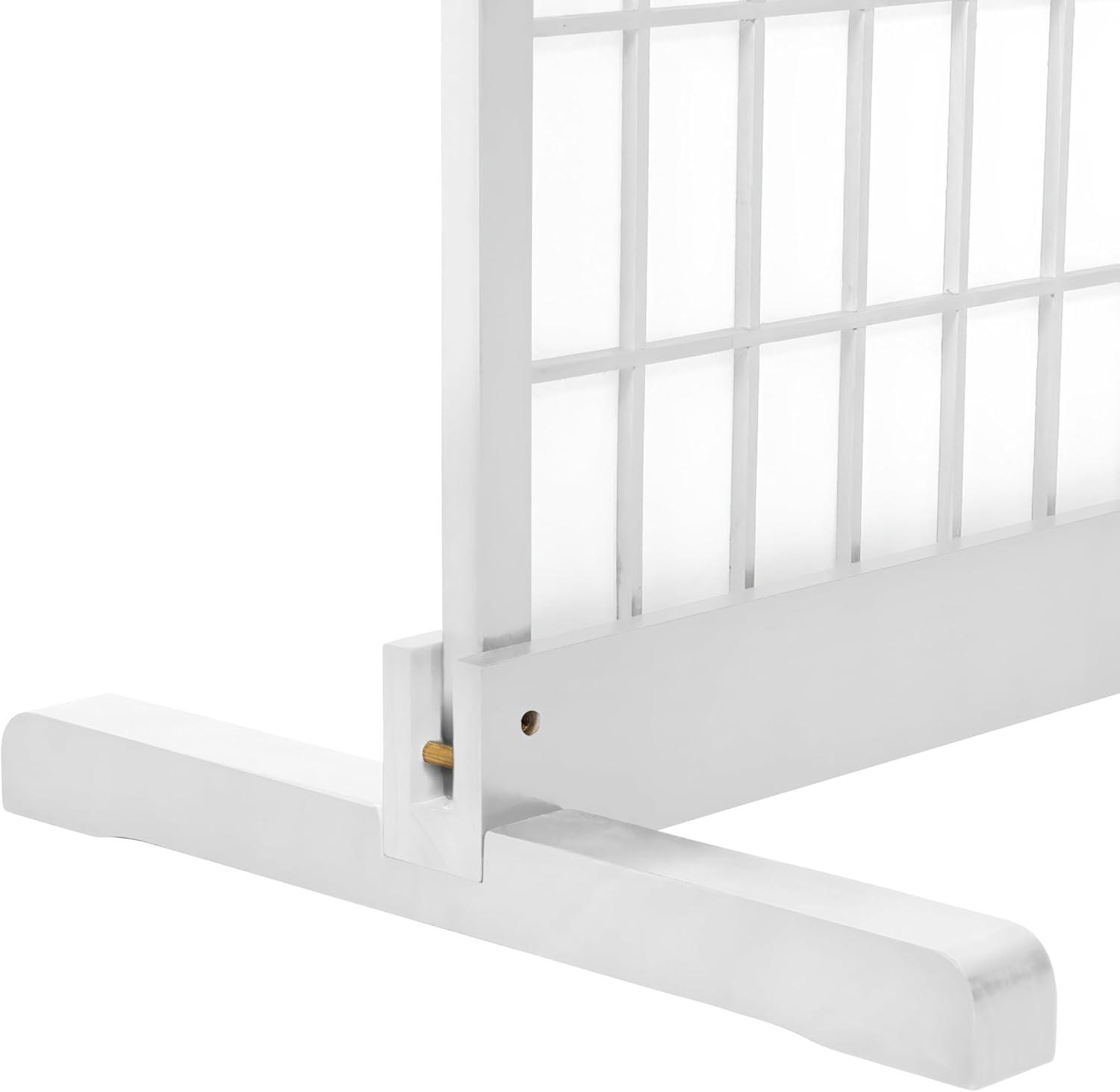 Red Lantern Room Divider Stand (Stand Only), White, for 3 Panel Screens