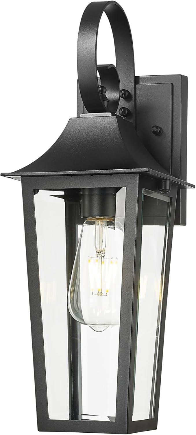 Gannon Black Dimmable Outdoor Wall Lantern