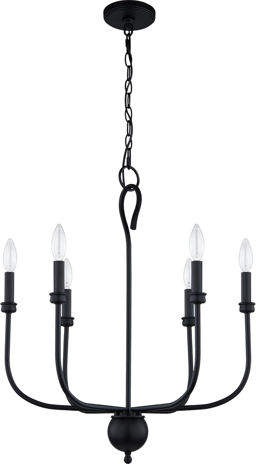 Quoizel Lighting - Blanche - 6 Light Chandelier in Matte Black