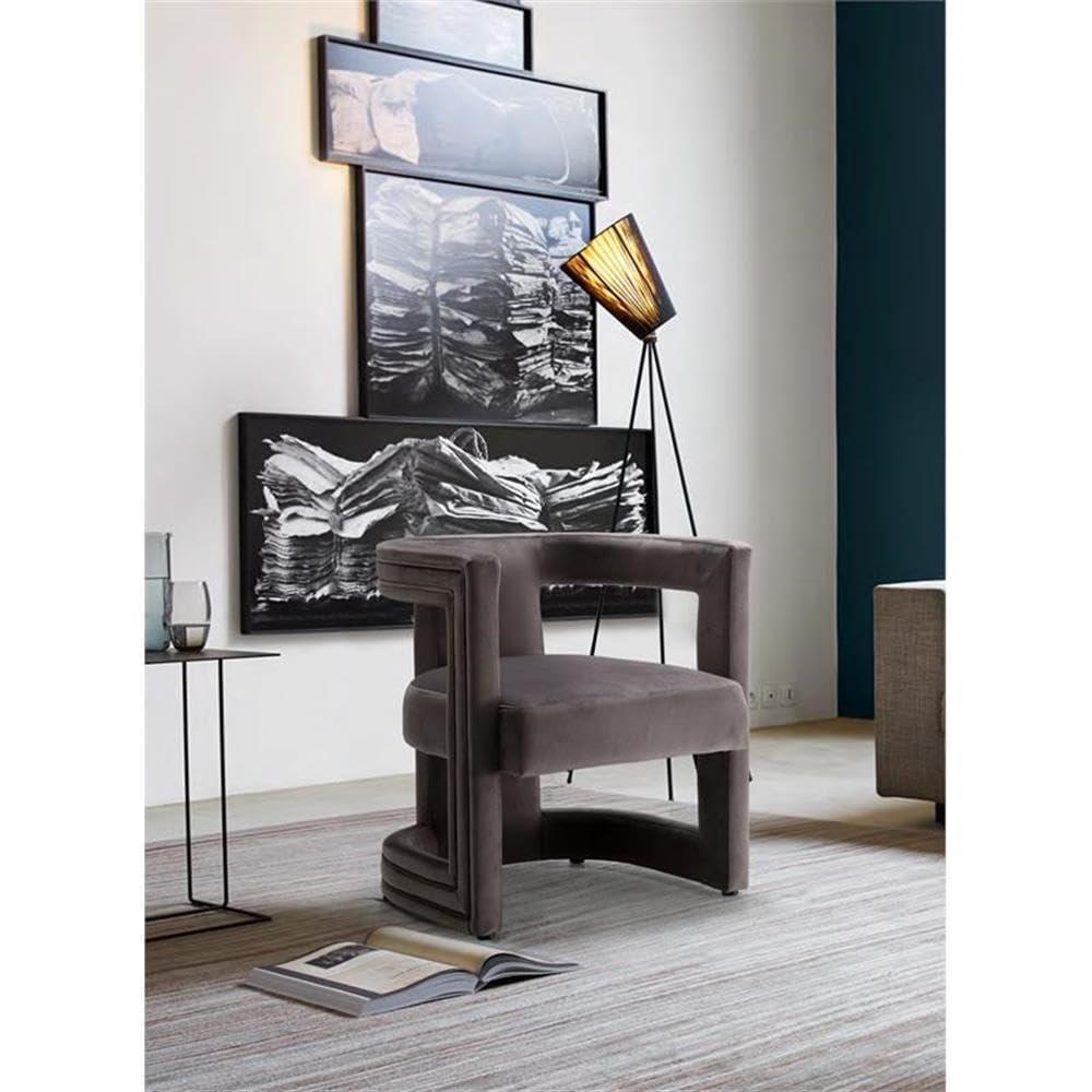 Meridian Furniture Blair Pink Velvet Accent Chair