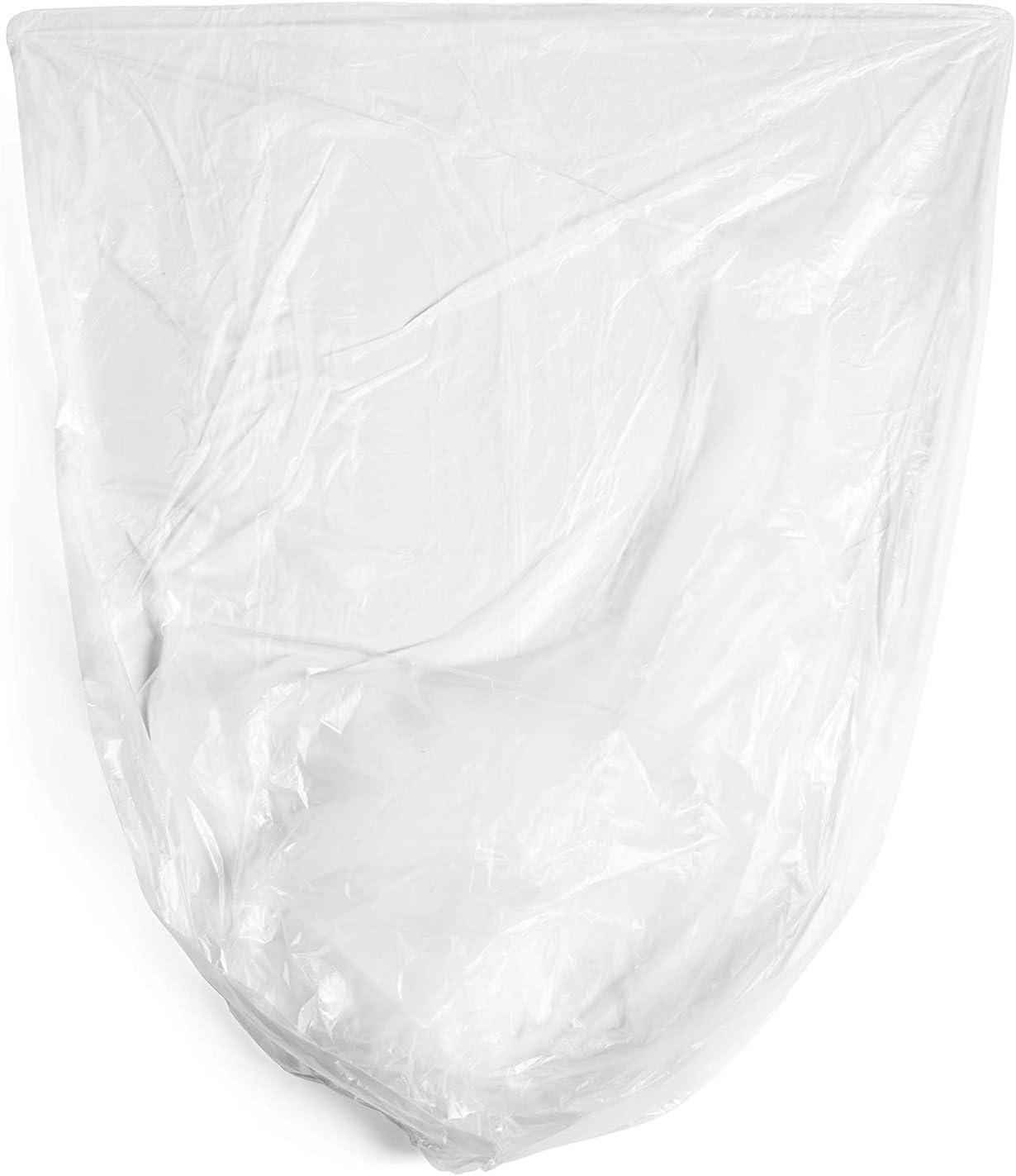 45 Gallon Clear High Density Plastic Trash Bags