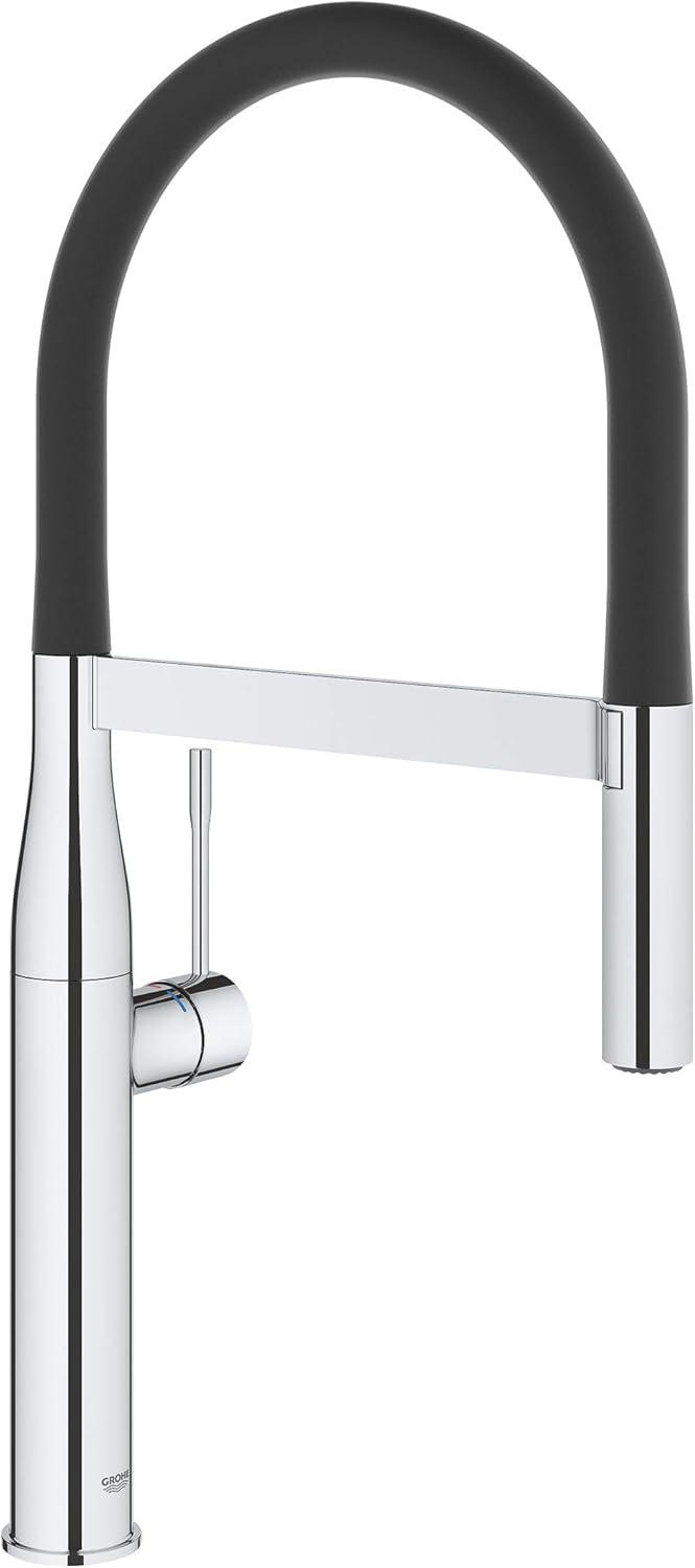 Modern Chrome Kitchen Faucet with 360° Swivel and Pull-Down Spray