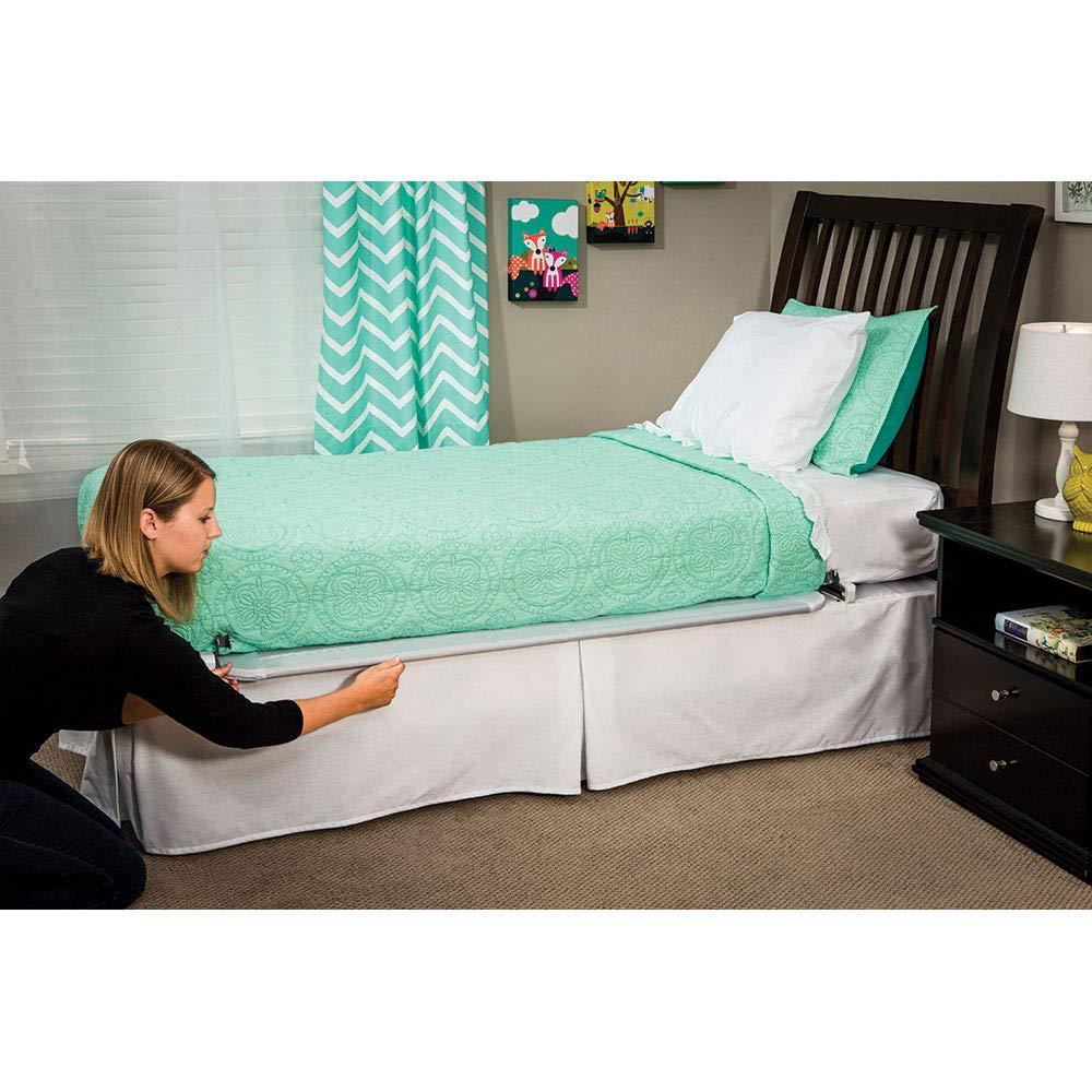 Regalo White 54-Inch Extra Long Bed Rail Guard with Safety System