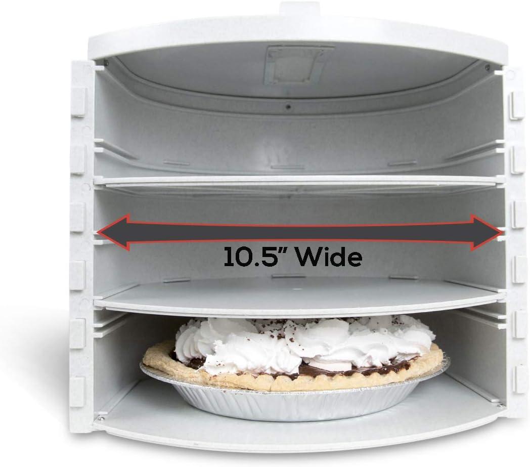 Clear BPA-Free Round Pie and Cake Storage Box with Adjustable Shelves