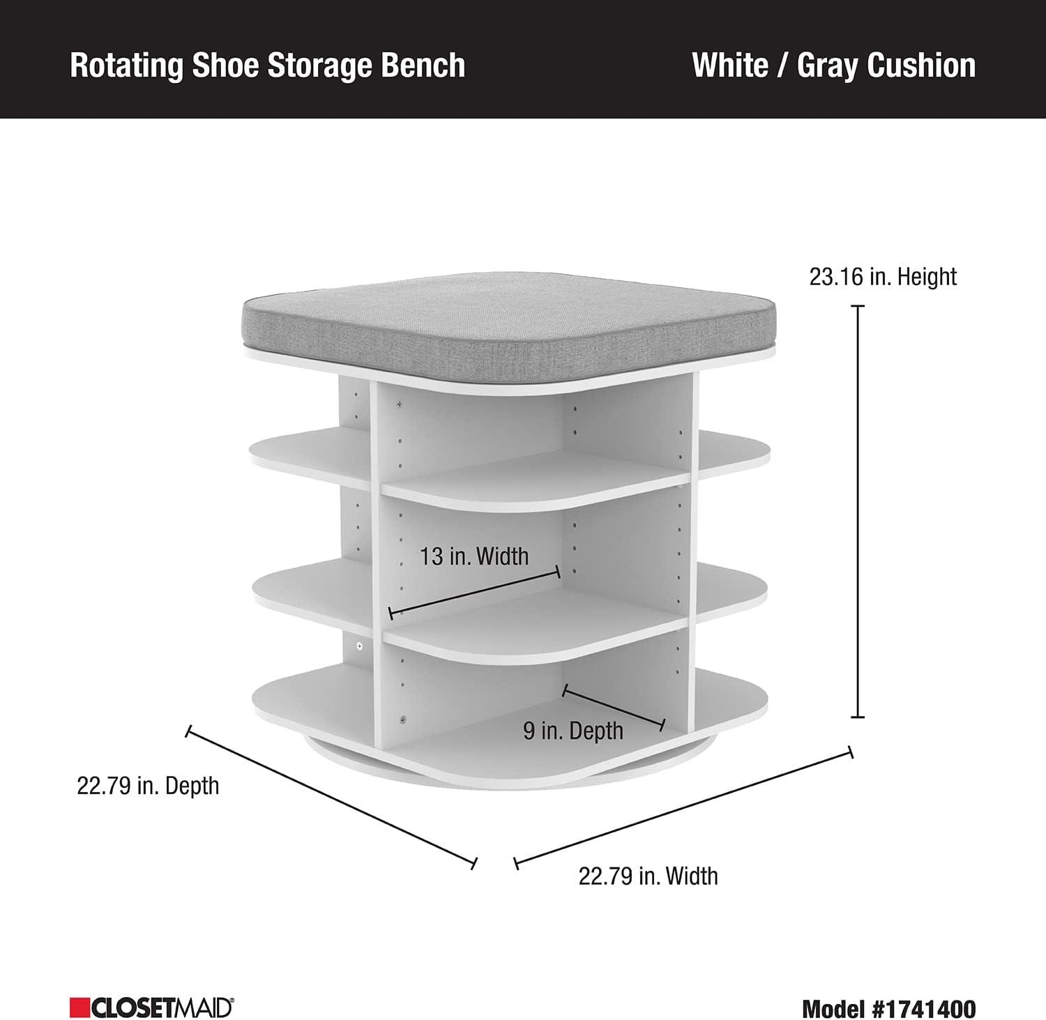ClosetMaid 12 Pair Shoe Storage Bench
