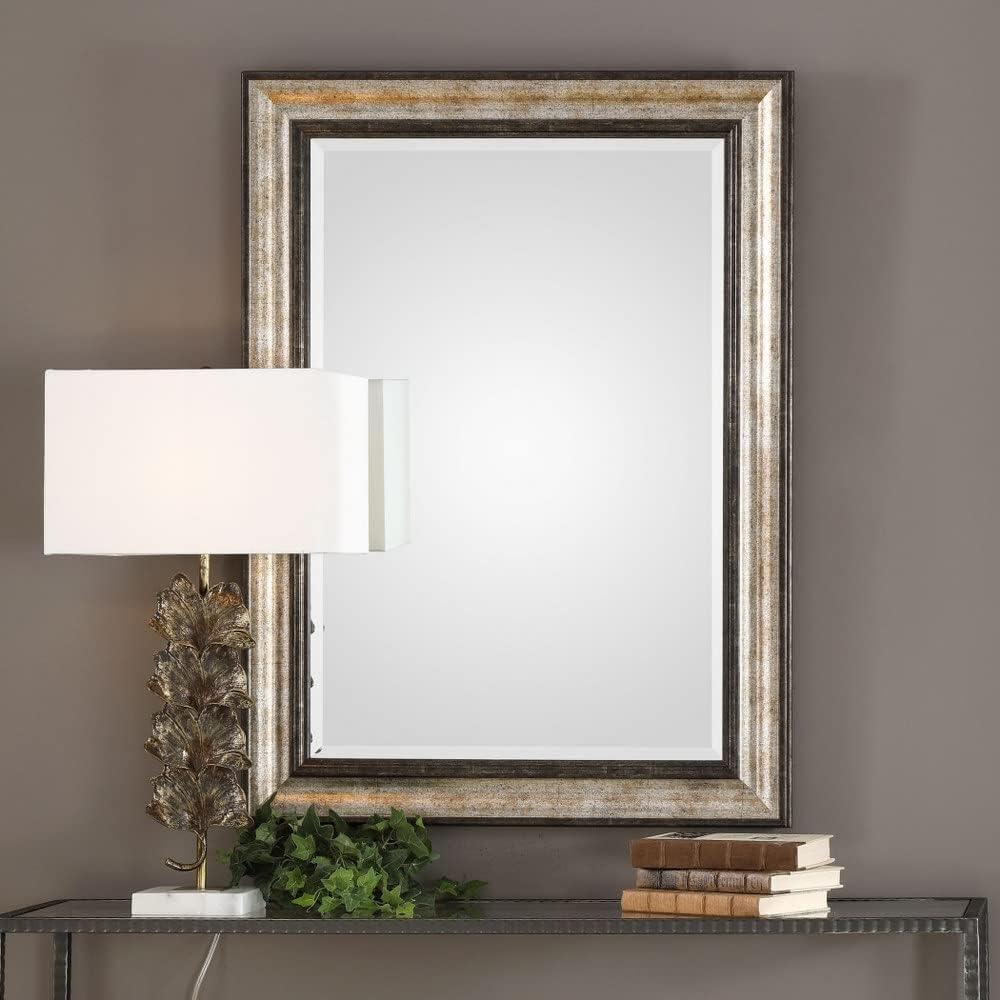 Uttermost Shefford Silver and Bronze 31" x 43" Rectangular Wall Mirror